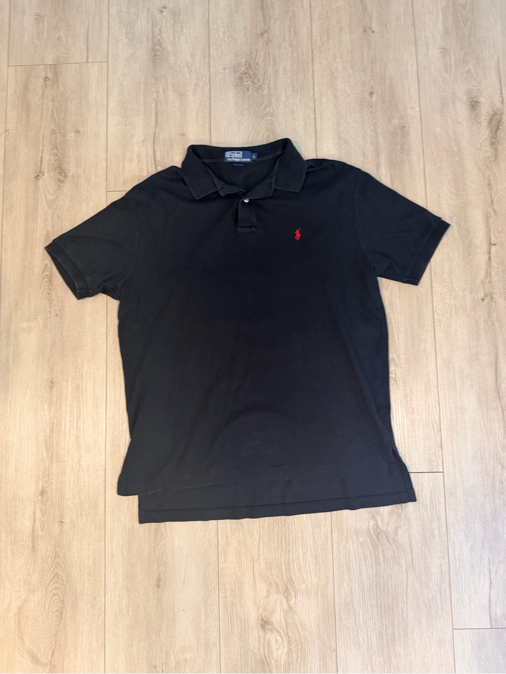 Polo by Ralph Lauren Black Short-Sleeve Polo with Red Pony